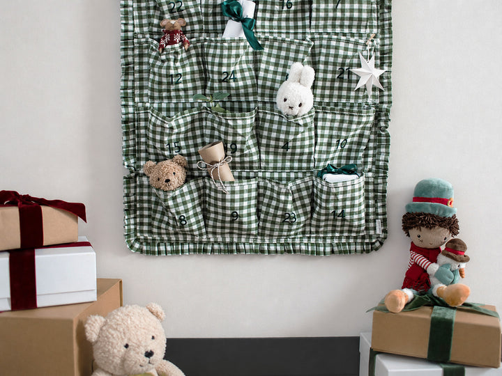 Mabel & Fox - Green Gingham Ruffle Advent Calendar - Mabel & Fox