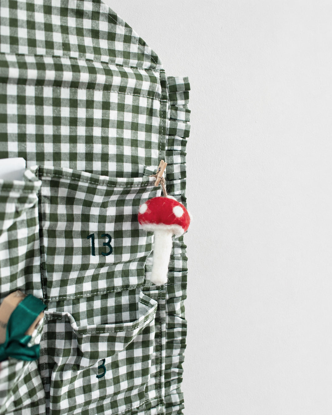 Mabel & Fox - Green Gingham Ruffle Advent Calendar - Mabel & Fox
