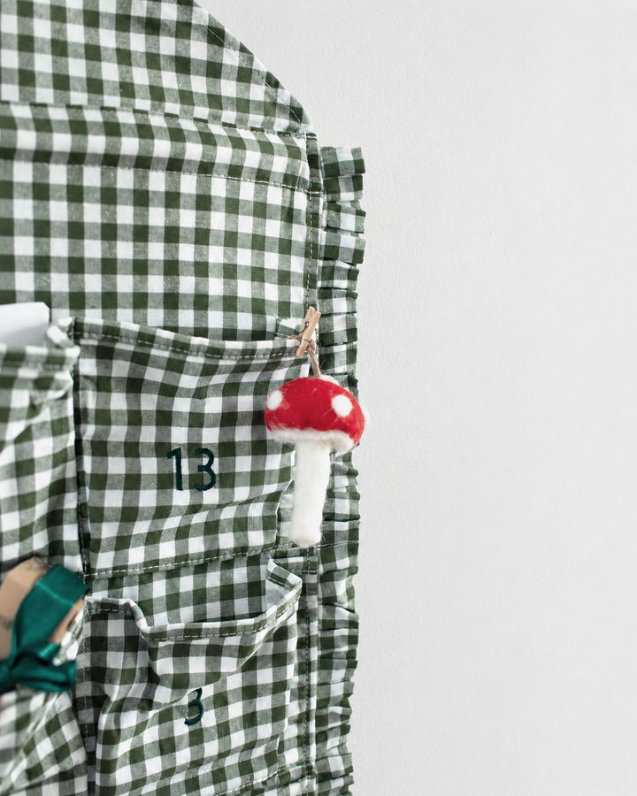 Mabel & Fox - Green Gingham Ruffle Advent Calendar - Mabel & Fox
