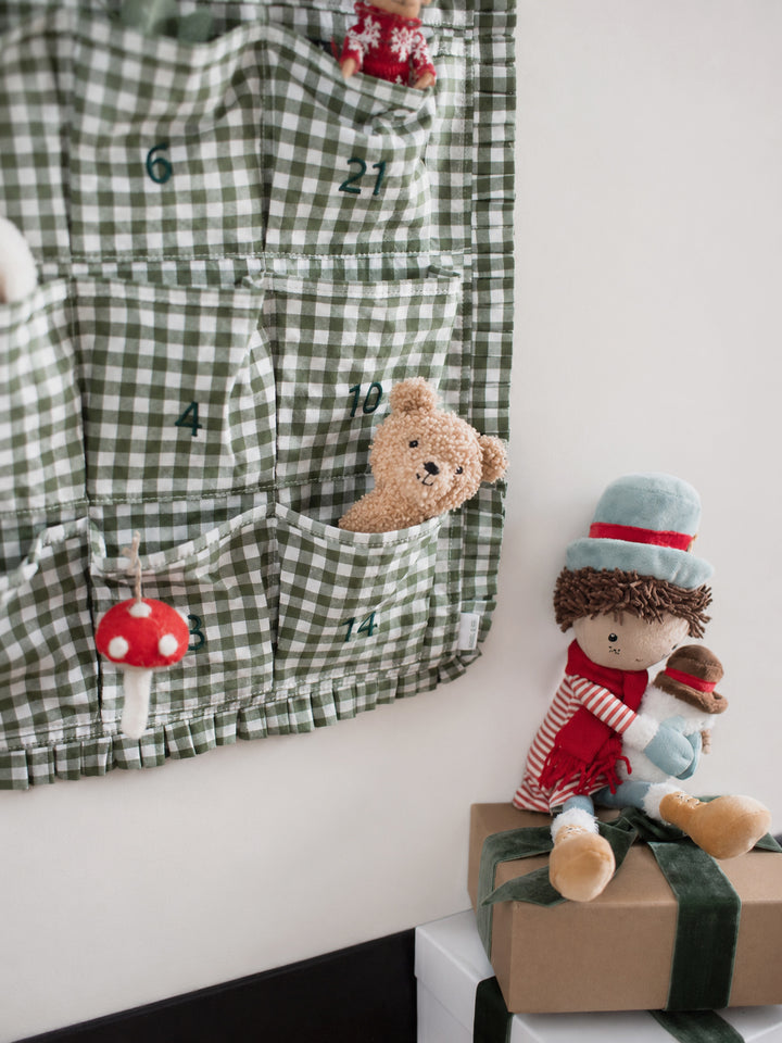 Mabel & Fox - Green Gingham Ruffle Advent Calendar - Mabel & Fox
