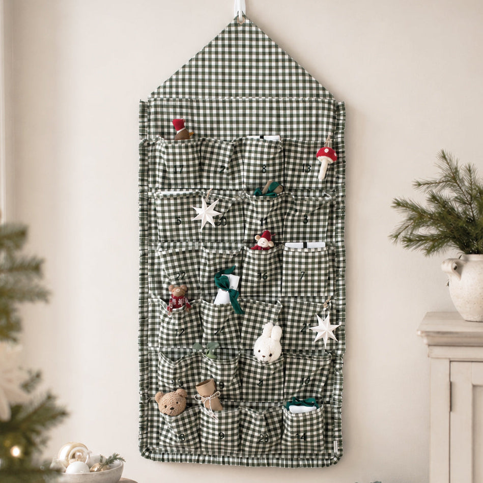 Mabel & Fox - Green Gingham Ruffle Advent Calendar - Mabel & Fox