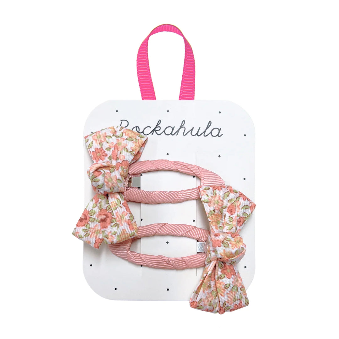 Rockahula - Snap Clips - Margot Floral Twisty Bow Clips