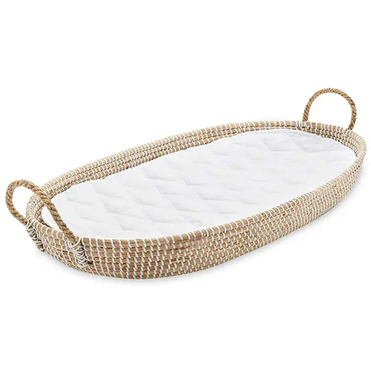 Wicker changing pad deals basket