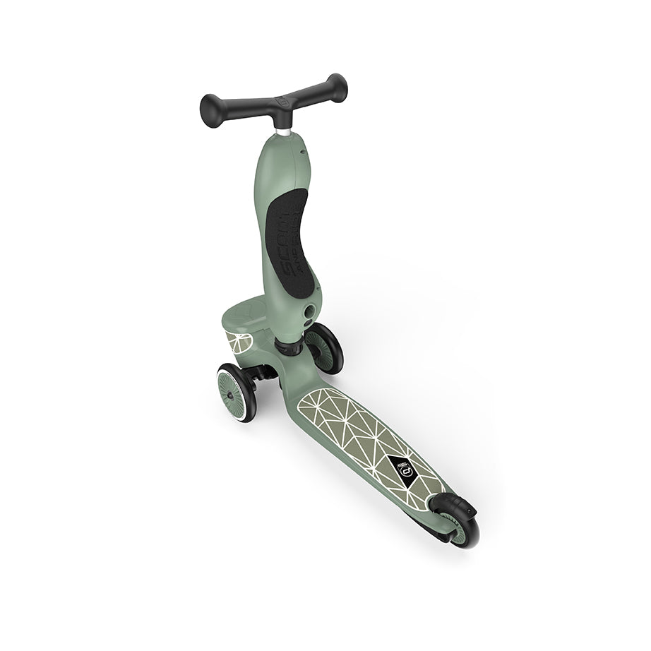 Scoot & Ride Highwaykick 1 Lifestyle Kids Scooter & Push Along - Green Lines