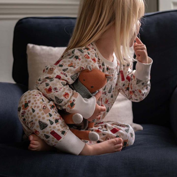 Avery Row - Christmas Knitted Toddler Toy - Squirrel