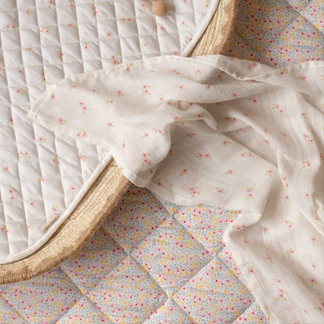 Avery Row - Organic Baby Large Muslin Swaddle - Anemone