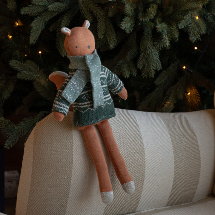 Avery Row - Christmas Knitted Toddler Toy - Squirrel