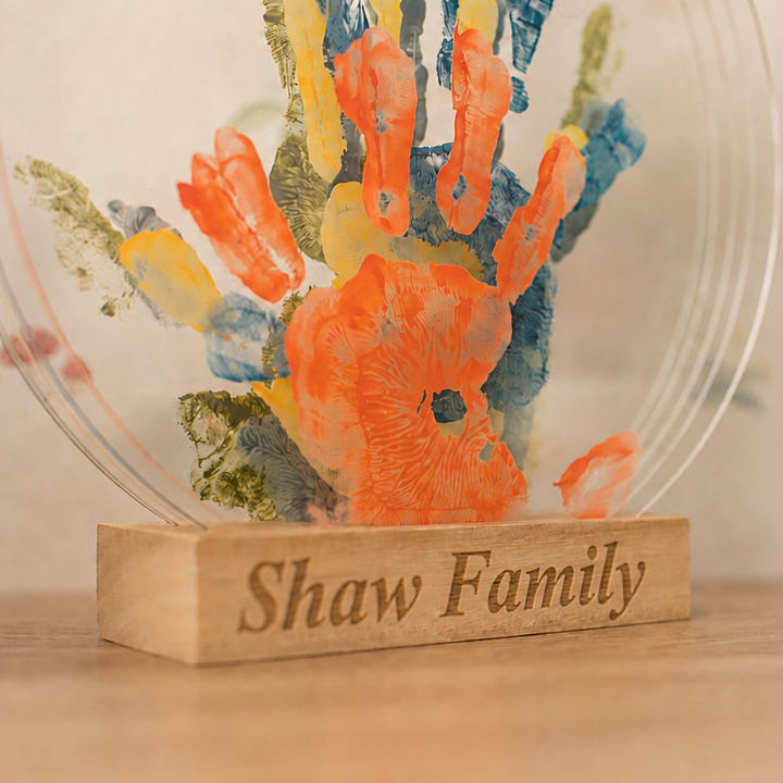 Petit Artichaut - Personalised Hand Print Kit - Family Colours - Mabel & Fox