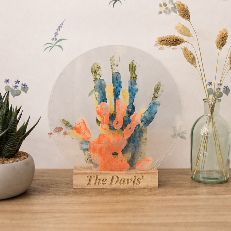 Petit Artichaut - Personalised Hand Print Kit - Family Colours - Mabel & Fox