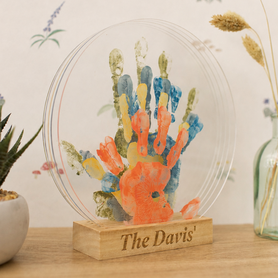 Petit Artichaut - Personalised Hand Print Kit - Family Colours - Mabel & Fox