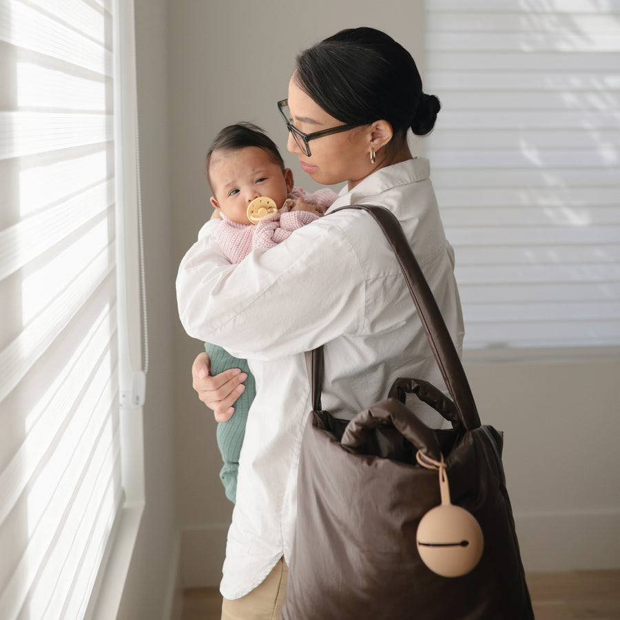 Mushie - Silicone Pacifier Case - Natural - Mabel & Fox