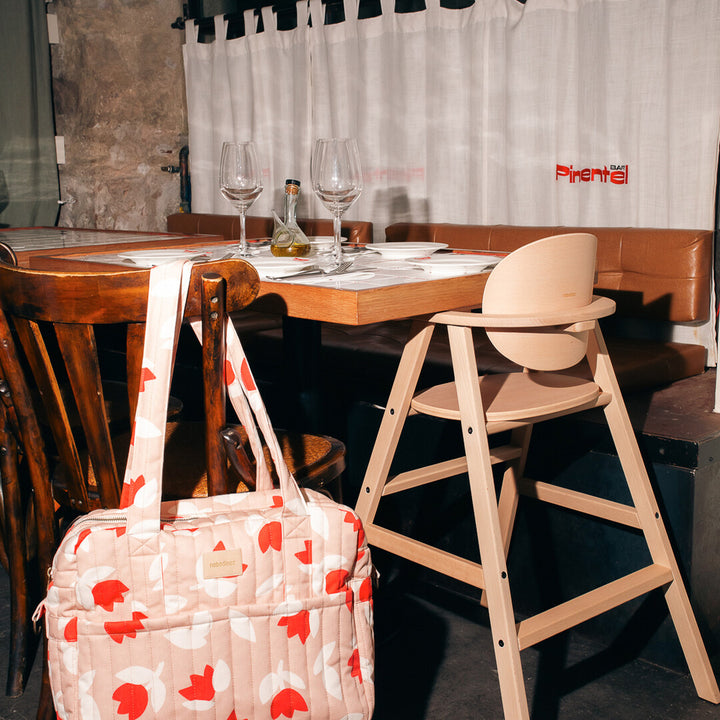 Nobodinoz- Hyde Park Waterproof Stroller Bag - Red Tulips