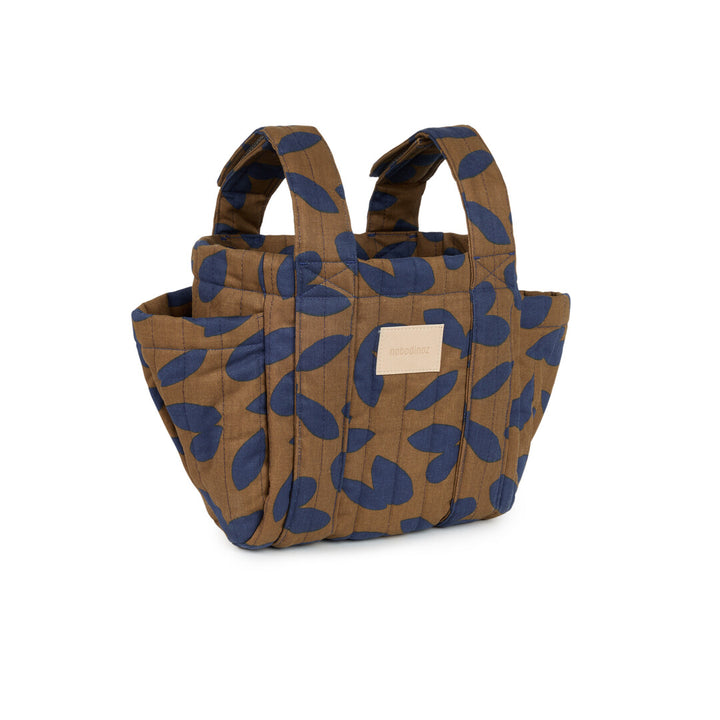 Nobodinoz - Hyde Park Stroller Organiser - Blue Leaves