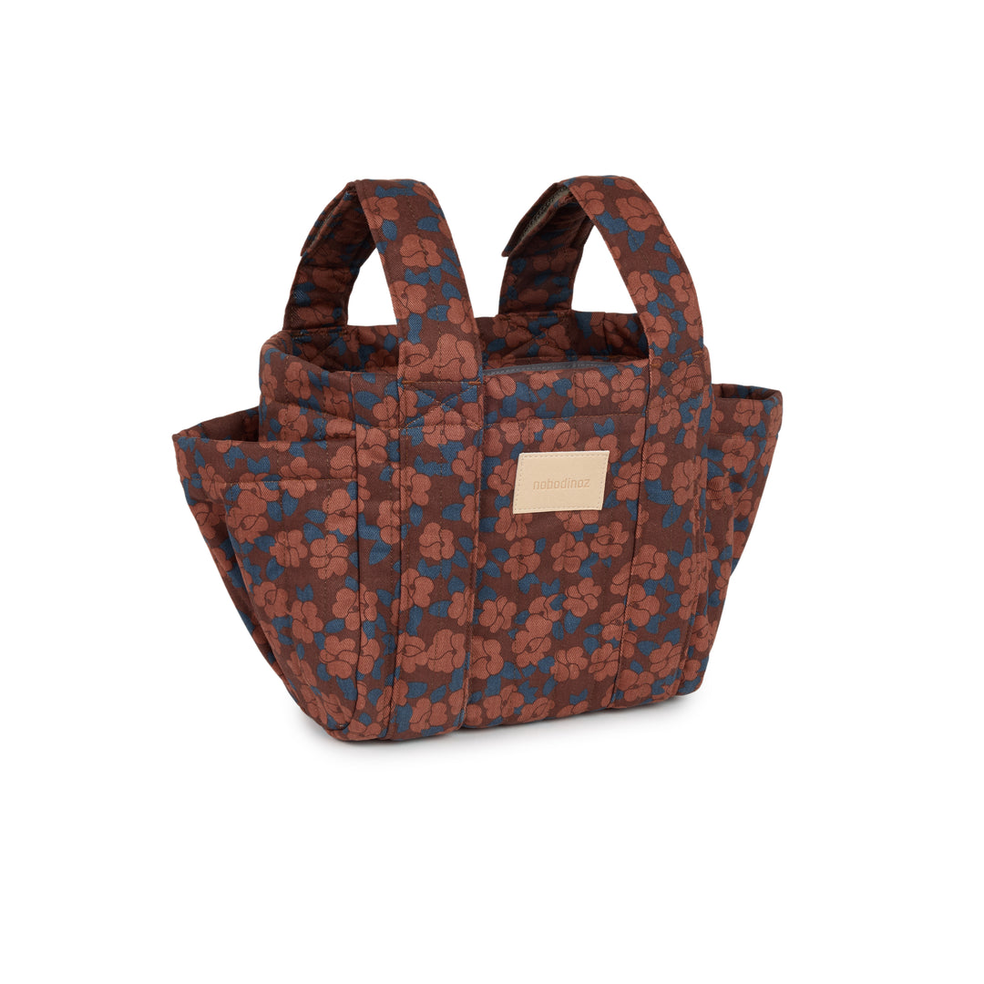 Nobodinoz - Hyde Park Stroller Organiser - Maroon Poppies