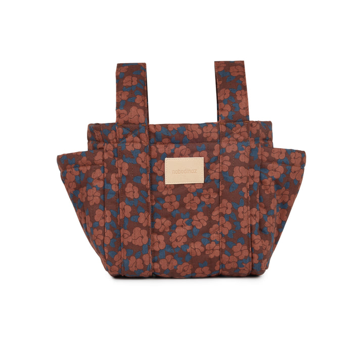 Nobodinoz - Hyde Park Stroller Organiser - Maroon Poppies