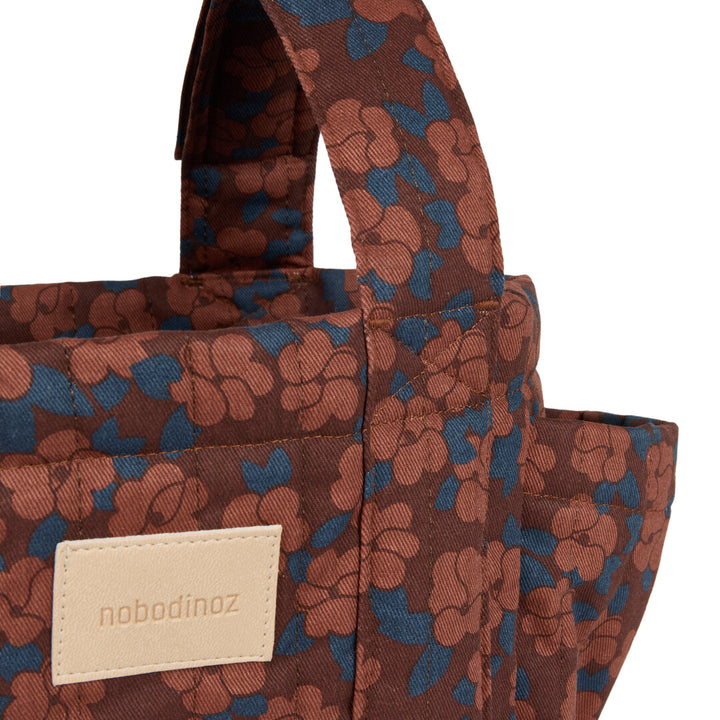 Nobodinoz - Hyde Park Stroller Organiser - Maroon Poppies