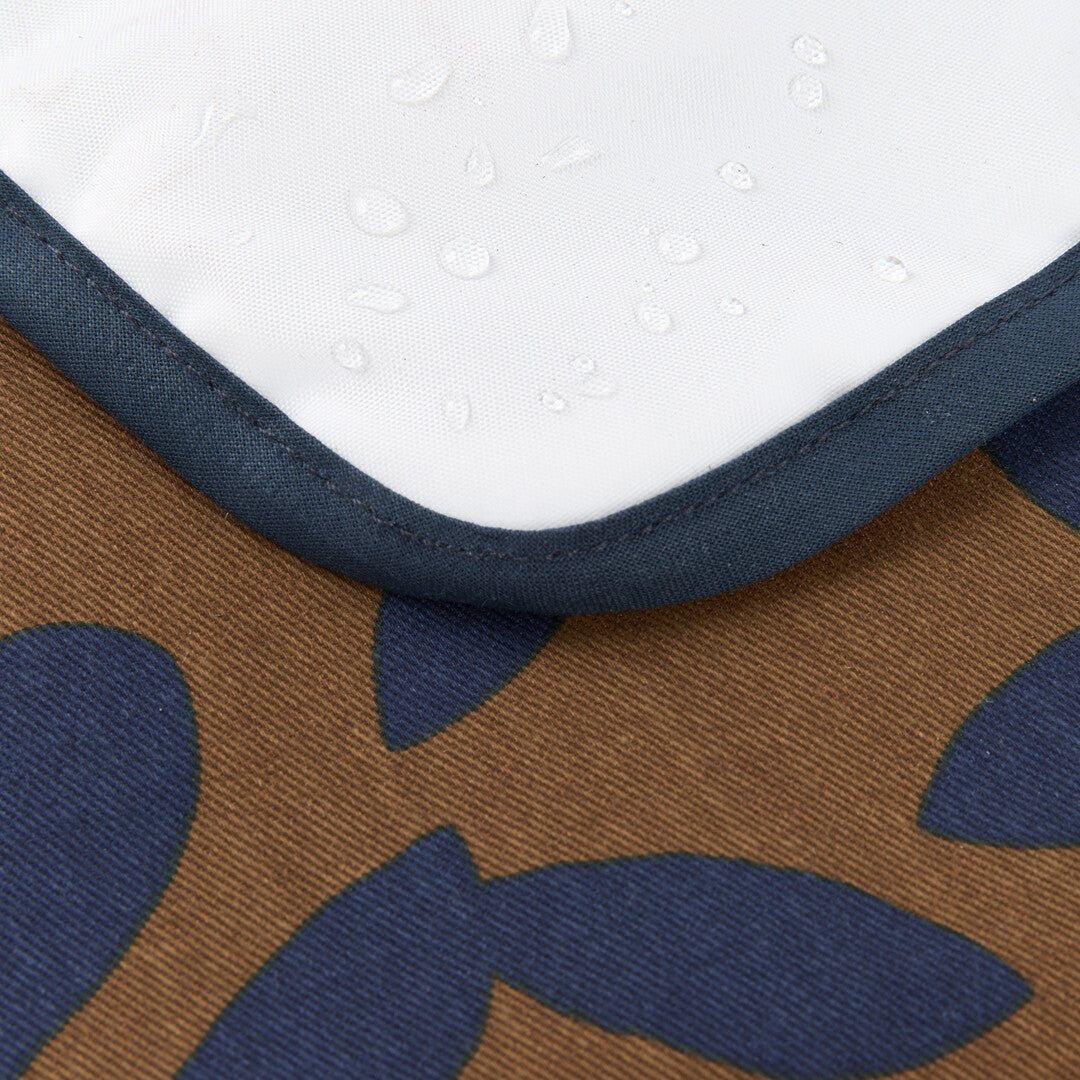 Nobodinoz- Hyde Park Waterproof Changing Pad - Blue Leaves