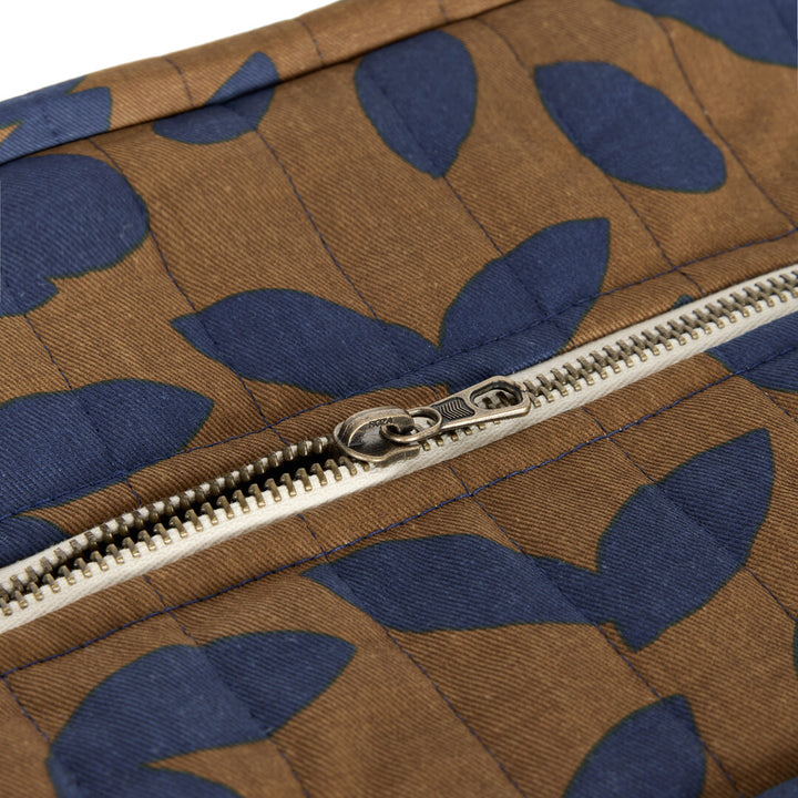 Nobodinoz- Hyde Park Waterproof Stroller Bag - Blue Leaves