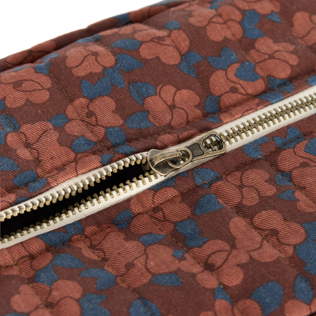 Nobodinoz- Hyde Park Waterproof Stroller Bag - Maroon Poppies