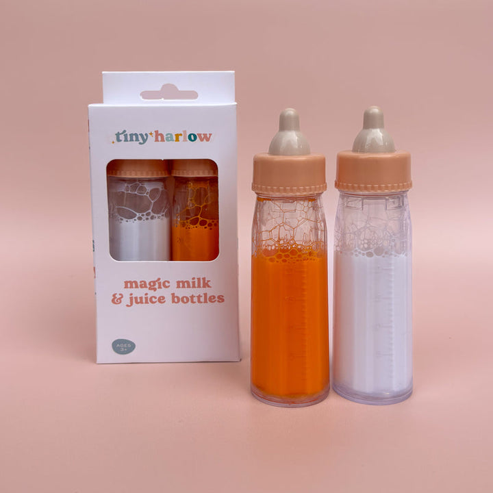 Tiny Harlow - Tiny Tummies - Magic Milk and Juice Bottle Set - Mabel & Fox