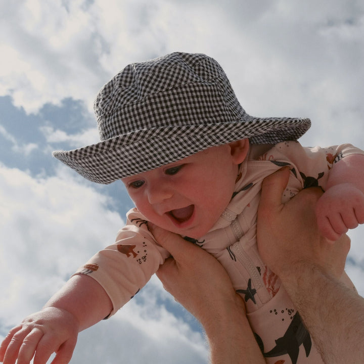 Mabel & Fox - Gingham Sun Hat - Black