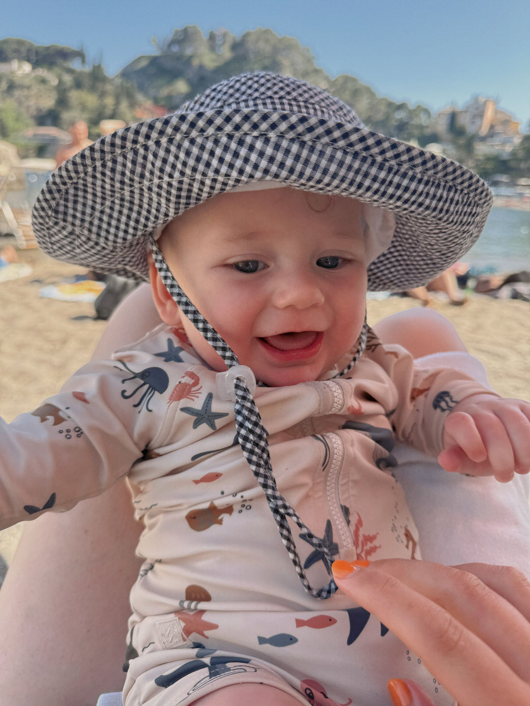 Mabel & Fox - Gingham Sun Hat - Black