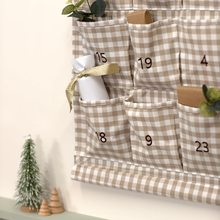 Mabel & Fox - Personalised Advent Calendar - Gingham Bow - Mabel & Fox