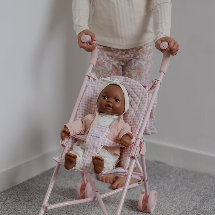 Tutete - Monnka Gingham Doll Stroller - Vichy