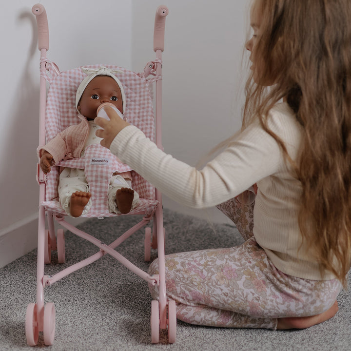 Tutete - Monnka Gingham Doll Stroller - Vichy