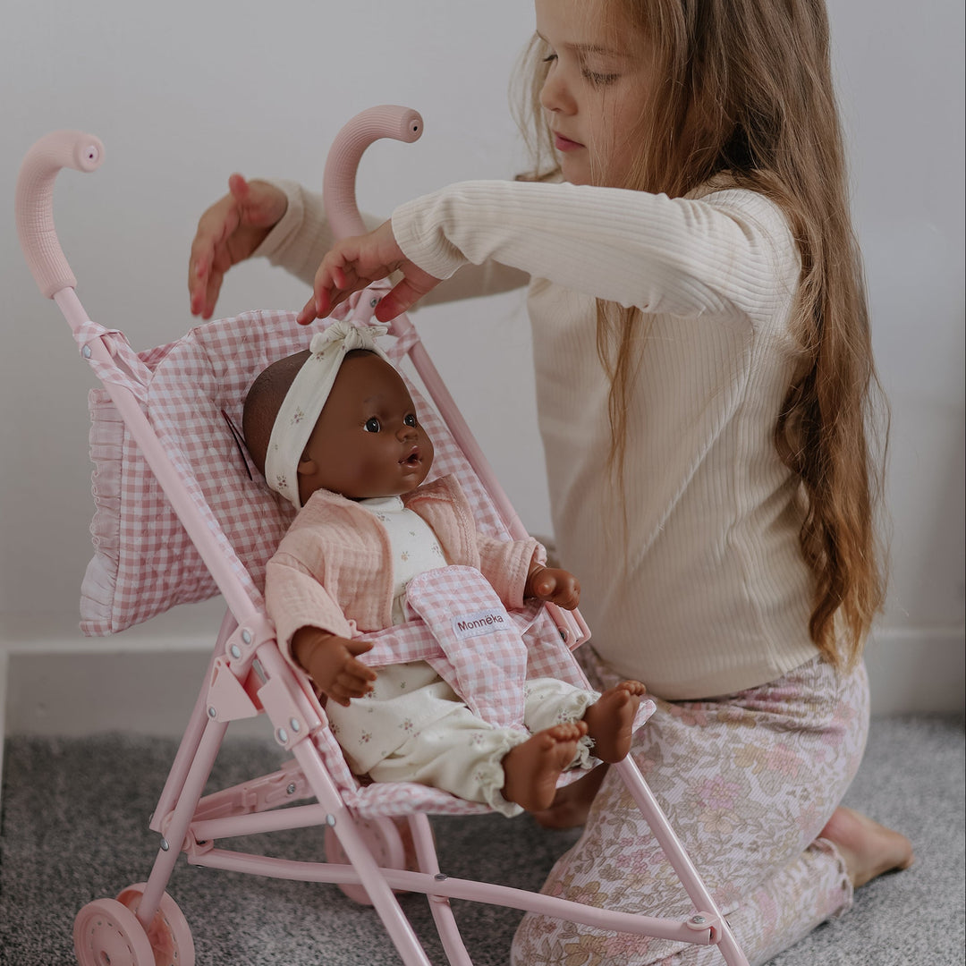 Tutete - Monnka Gingham Doll Stroller - Vichy