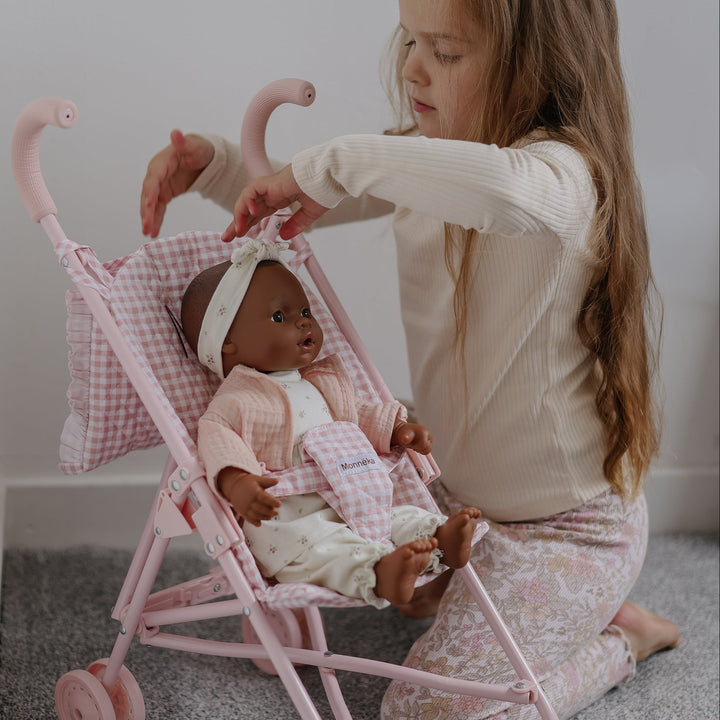 Tutete - Monnka Gingham Doll Stroller - Vichy