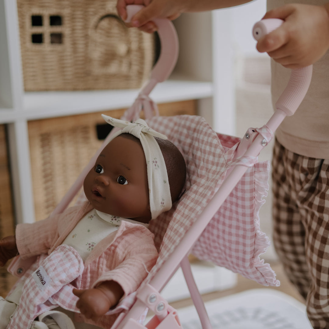 Tutete - Monnka Gingham Doll Stroller - Vichy
