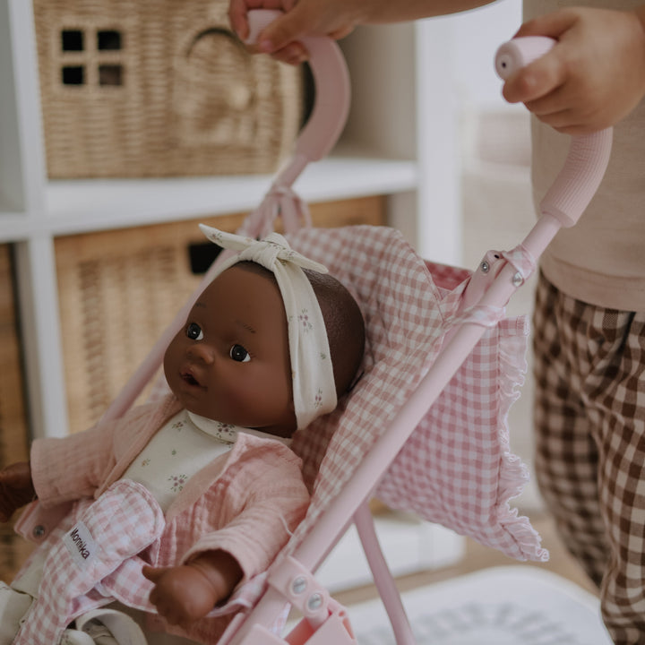 Tutete - Monnka Gingham Doll Stroller - Vichy