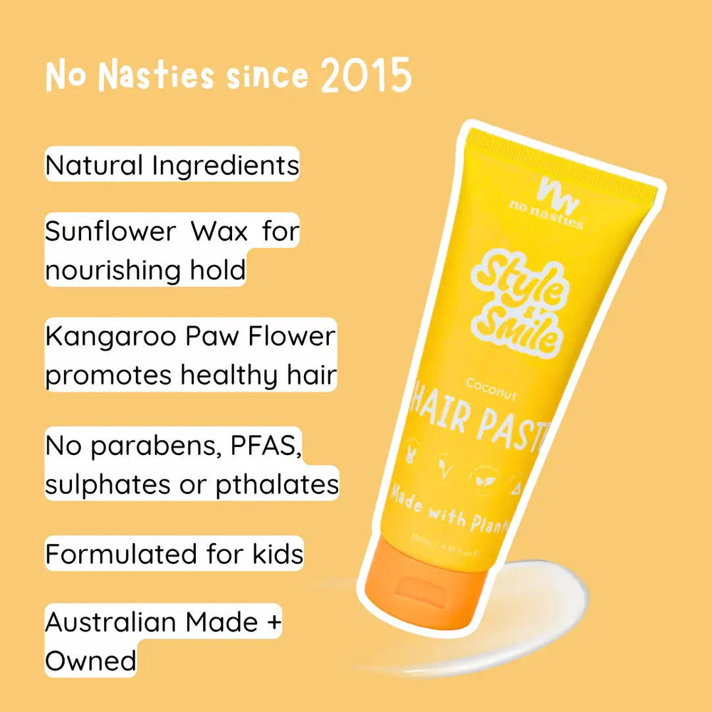No Nasties – Kids Hair Paste – Coconut & Lime - Mabel & Fox