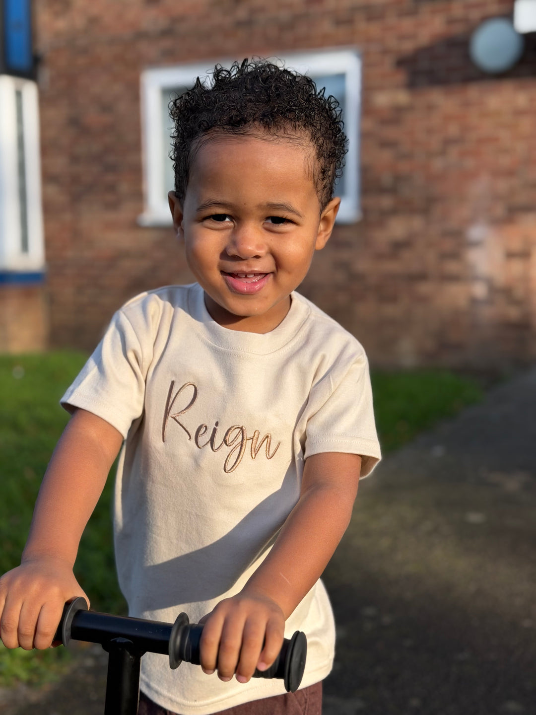 Mabel & Fox - Personalised Name T-Shirt - Oat - Mabel & Fox