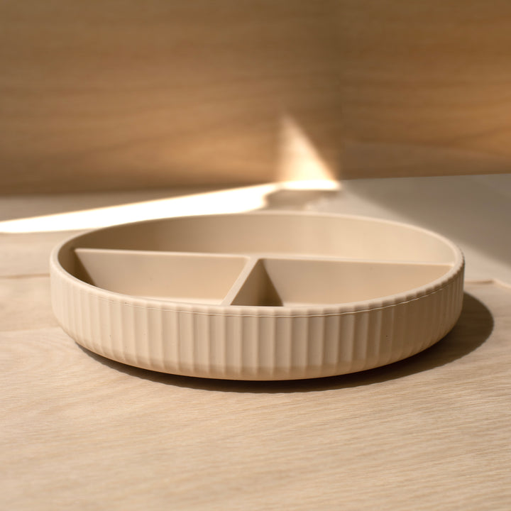 Mabel & Fox - Complete Silicone Tableware Set - Beige (7 Pcs)