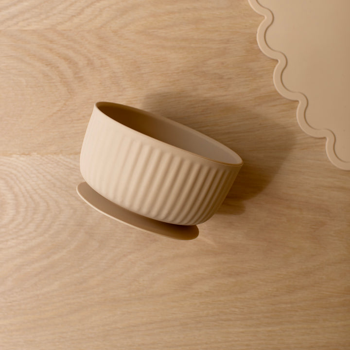 Mabel & Fox - Complete Silicone Tableware Set - Beige (7 Pcs)