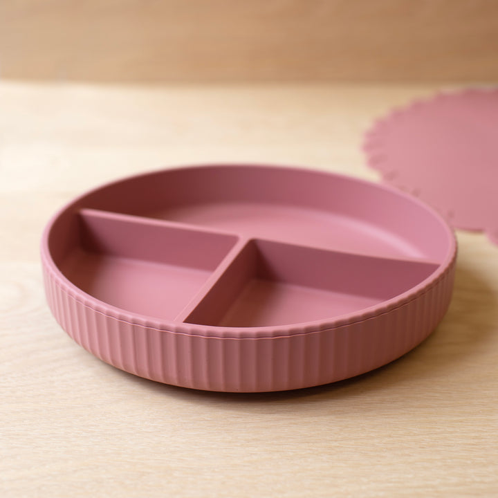 Mabel & Fox - Complete Silicone Tableware Set - Pink (7 Pcs)