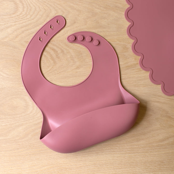 Mabel & Fox - Complete Silicone Tableware Set - Pink (7 Pcs)