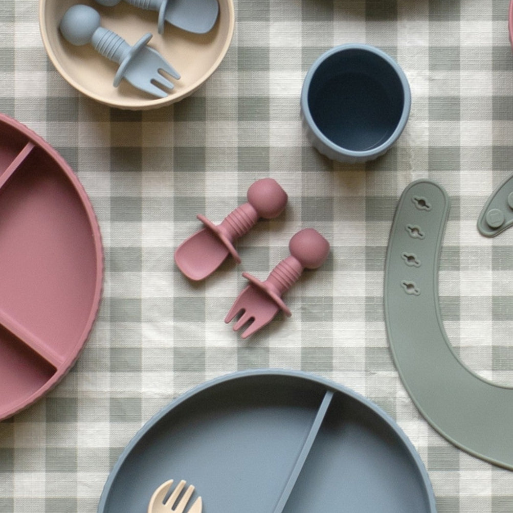 Mabel & Fox - Silicone Baby Cutlery - Pink