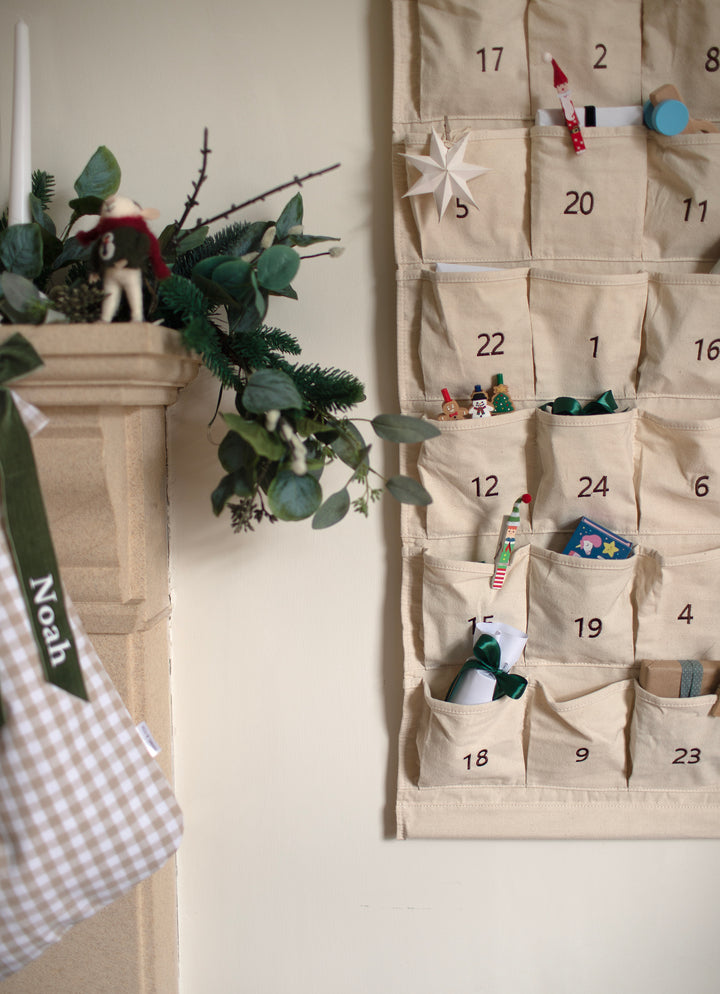 Mabel & Fox - Personalised Canvas Advent Calendar - Embroidered