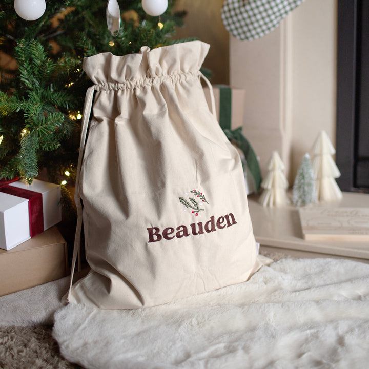 Mabel & Fox - Personalised Canvas Gift Sack - Embroidered
