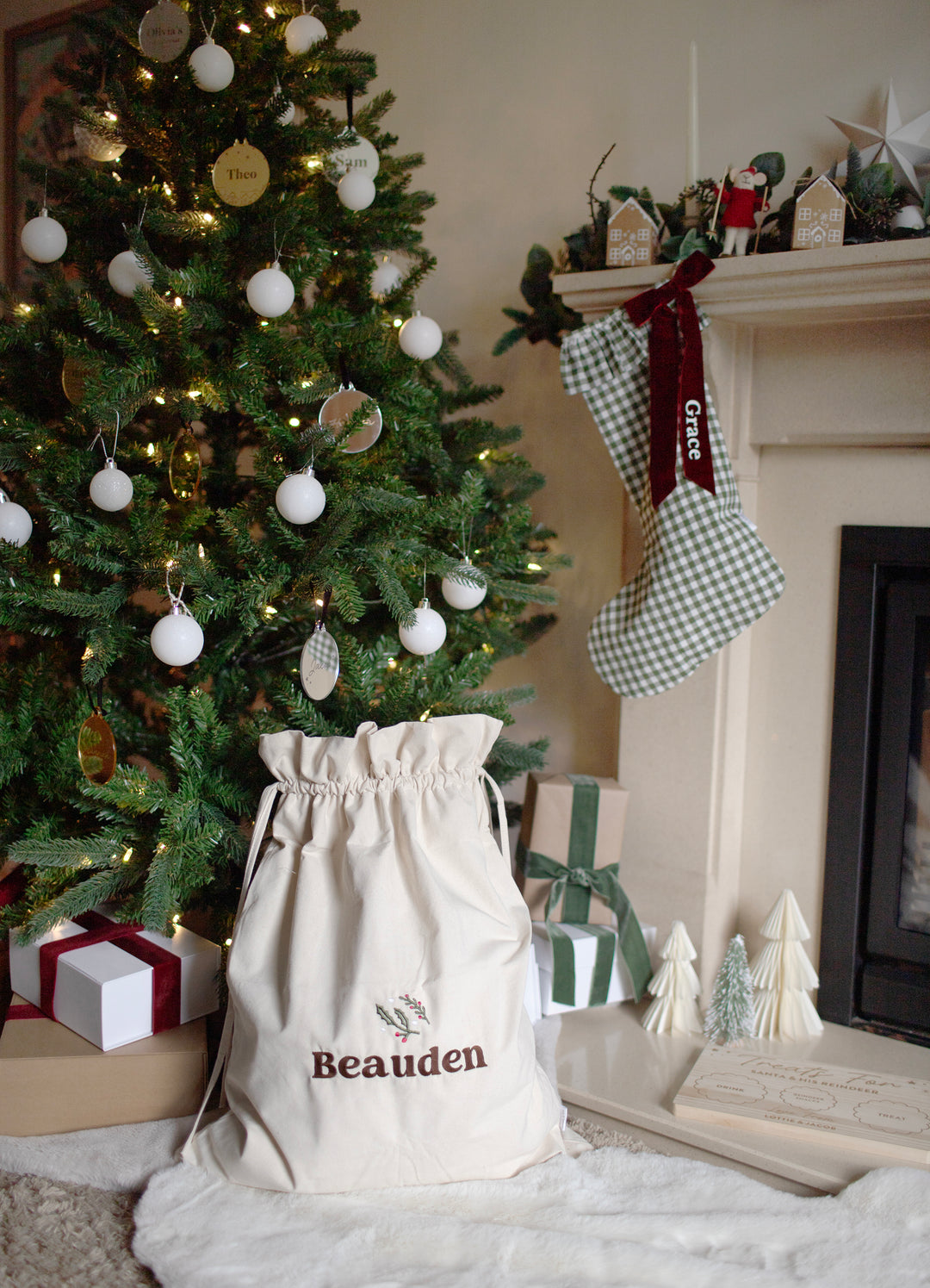 Mabel & Fox - Personalised Canvas Gift Sack - Embroidered