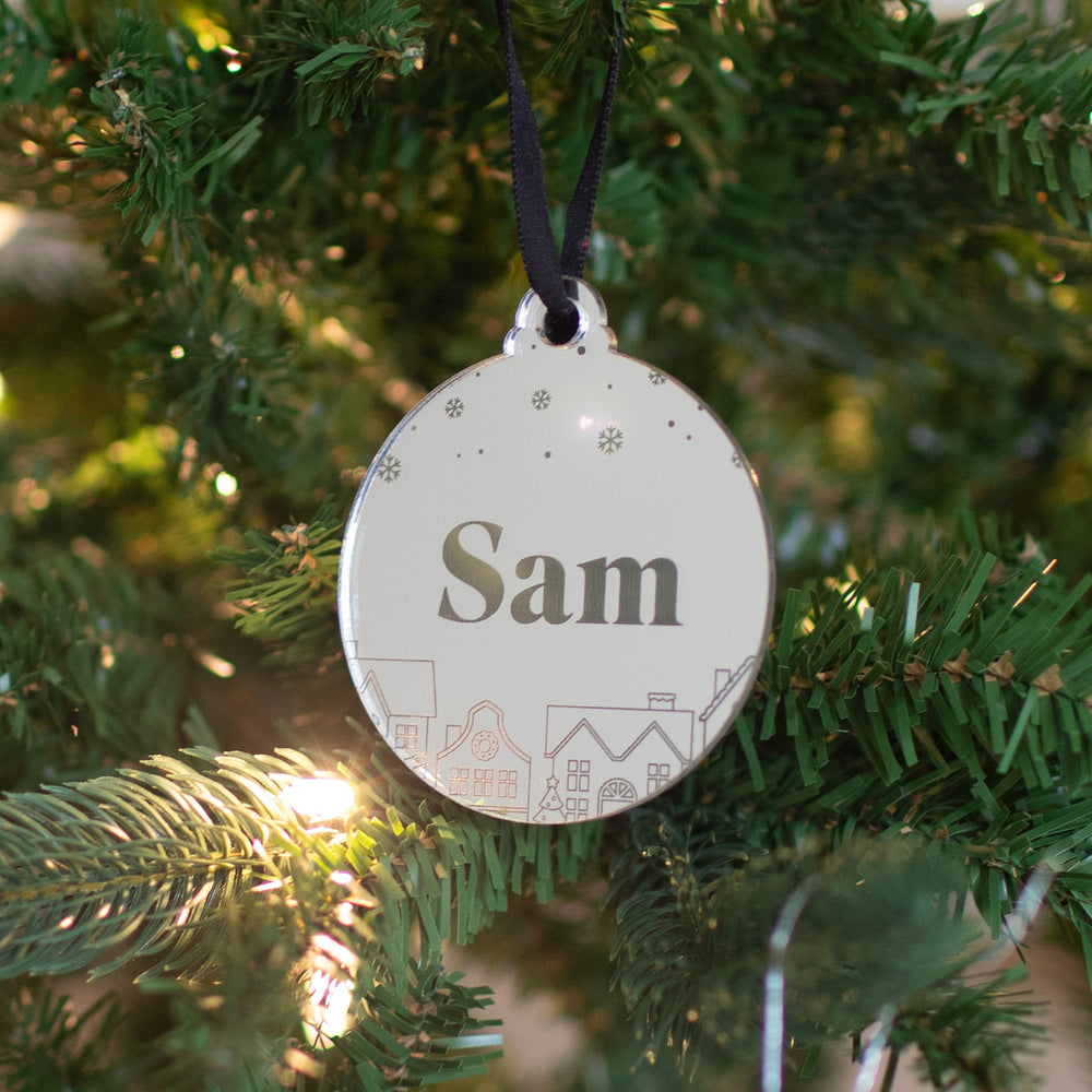 Mabel & Fox - Personalised Acrylic Decoration - Christmas Village - Mabel & Fox