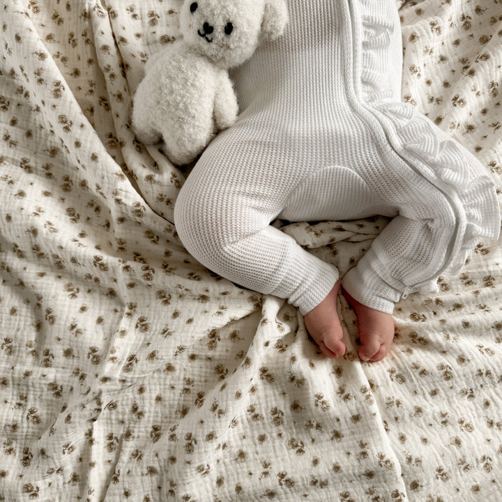 Mabel & Fox - Baby Muslin Cotton Blanket - Camellia