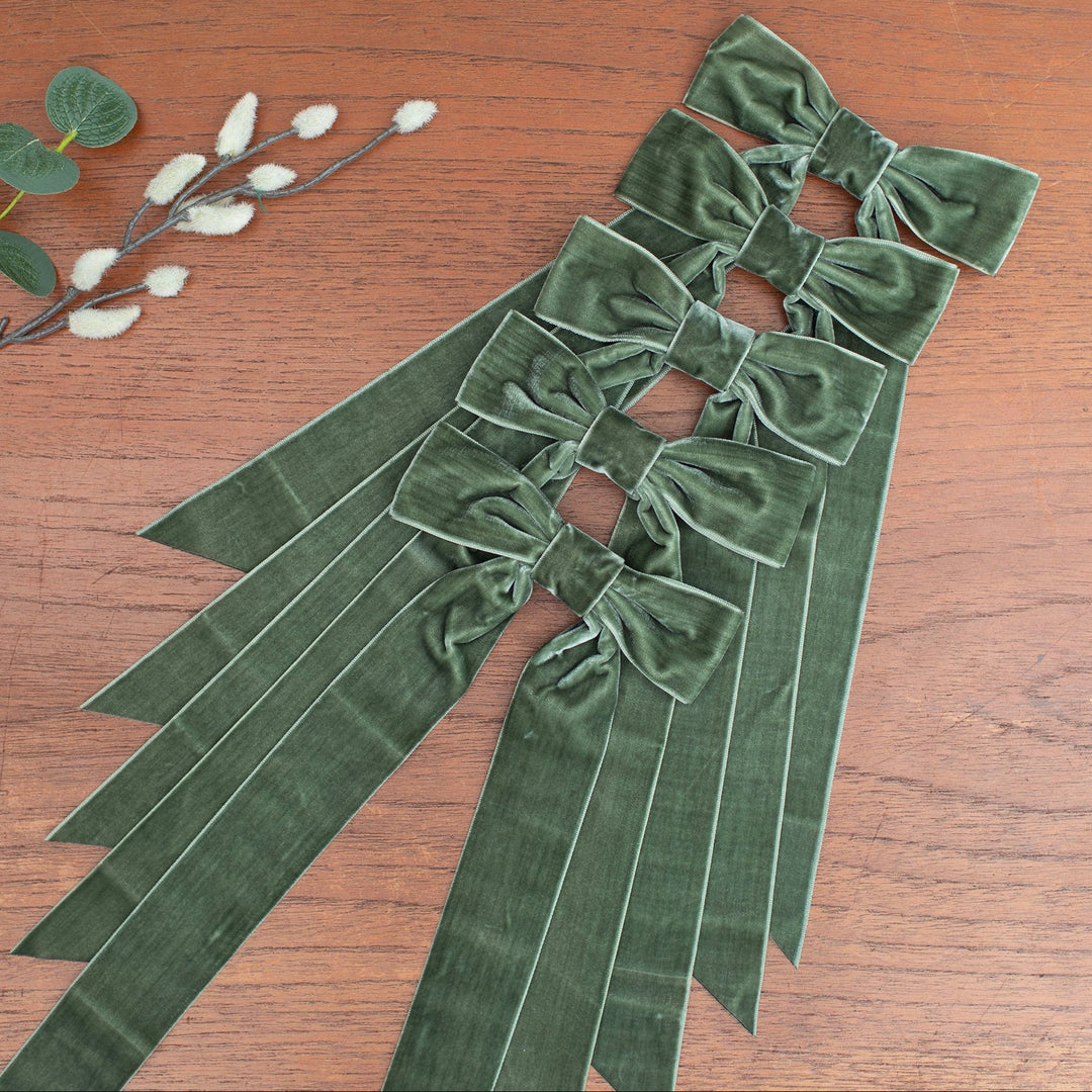 Mabel & Fox - Velvet Bow Set (5 Pcs) - Mabel & Fox