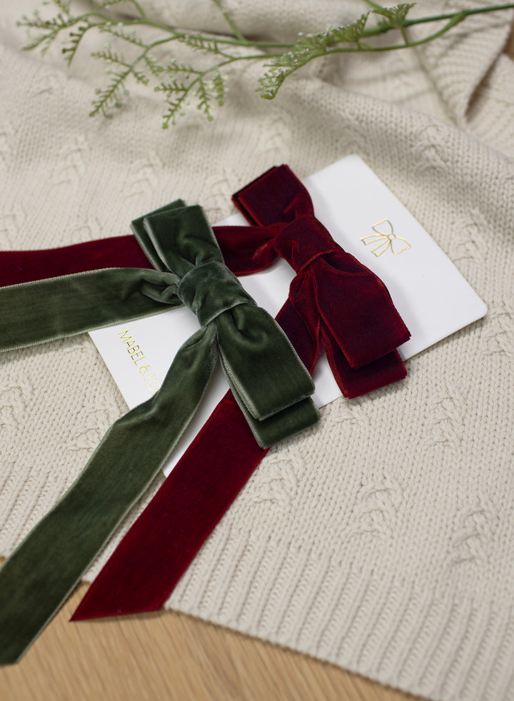 Mabel & Fox - Hair Bow Clips - Festive (2 Pack)