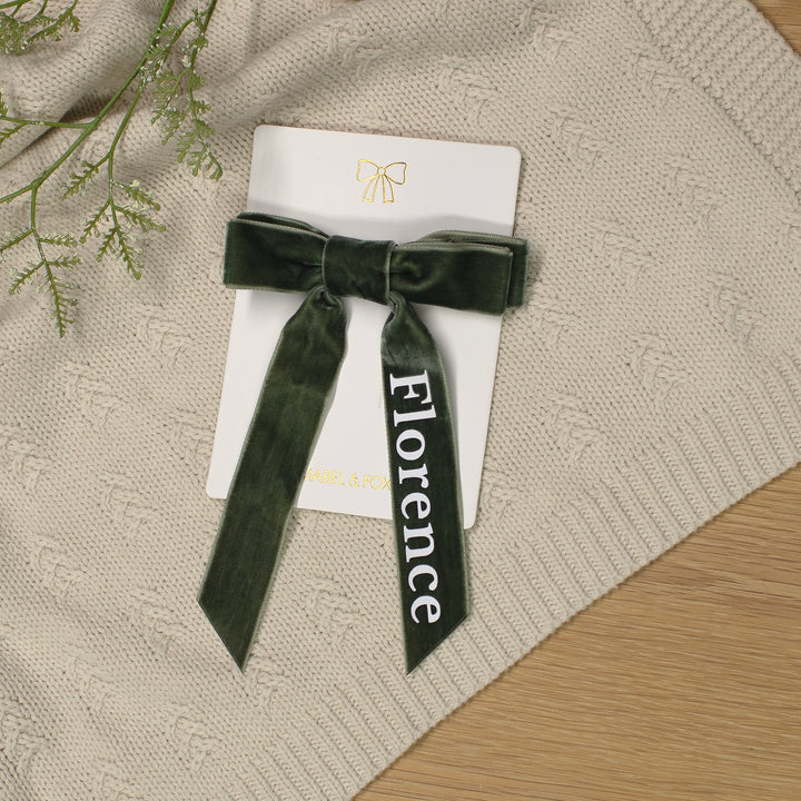 Mabel & Fox - Personalised Name Hair Bow Clip