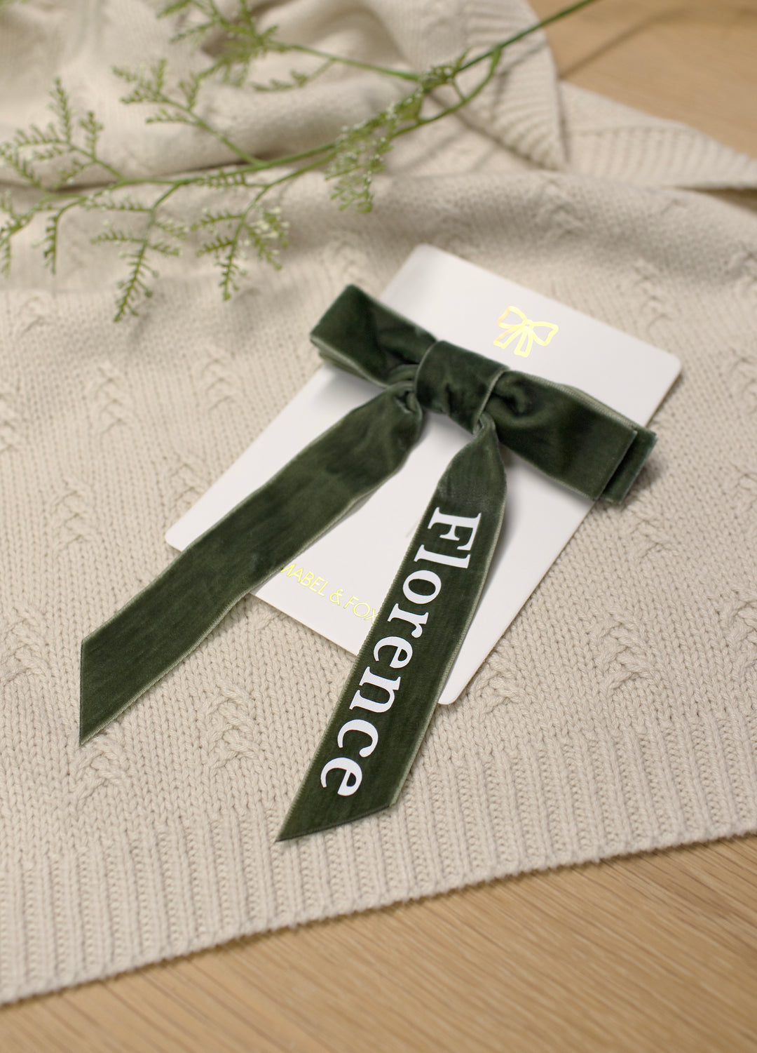 Mabel & Fox - Personalised Name Hair Bow Clip