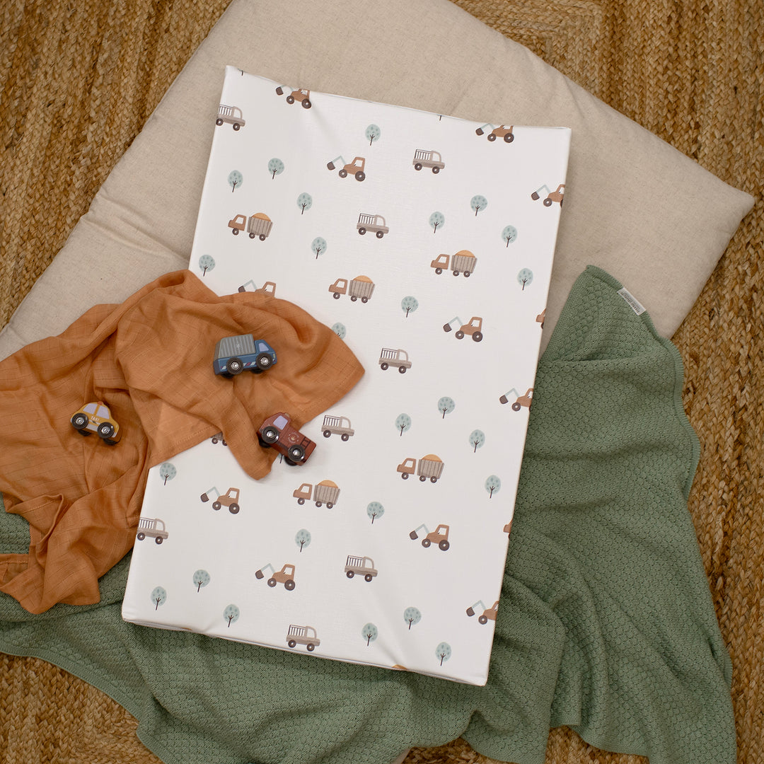 Mabel & Fox - Wedge Baby Changing Mat - Little Wheels